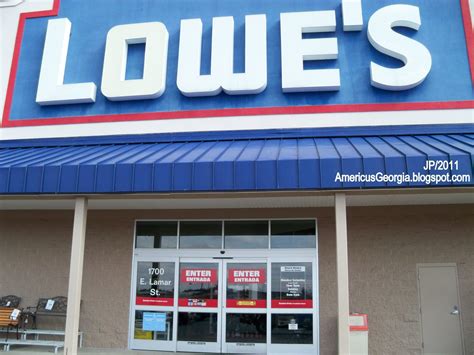 Lowes americus ga - Store Locator. Store Directory. WINDOW REPLACEMENT & INSTALLATION. at LOWE'S OF AMERICUS, GA. Store #2674. 1700 E. Lamar Street. Americus, GA 31709. Get …